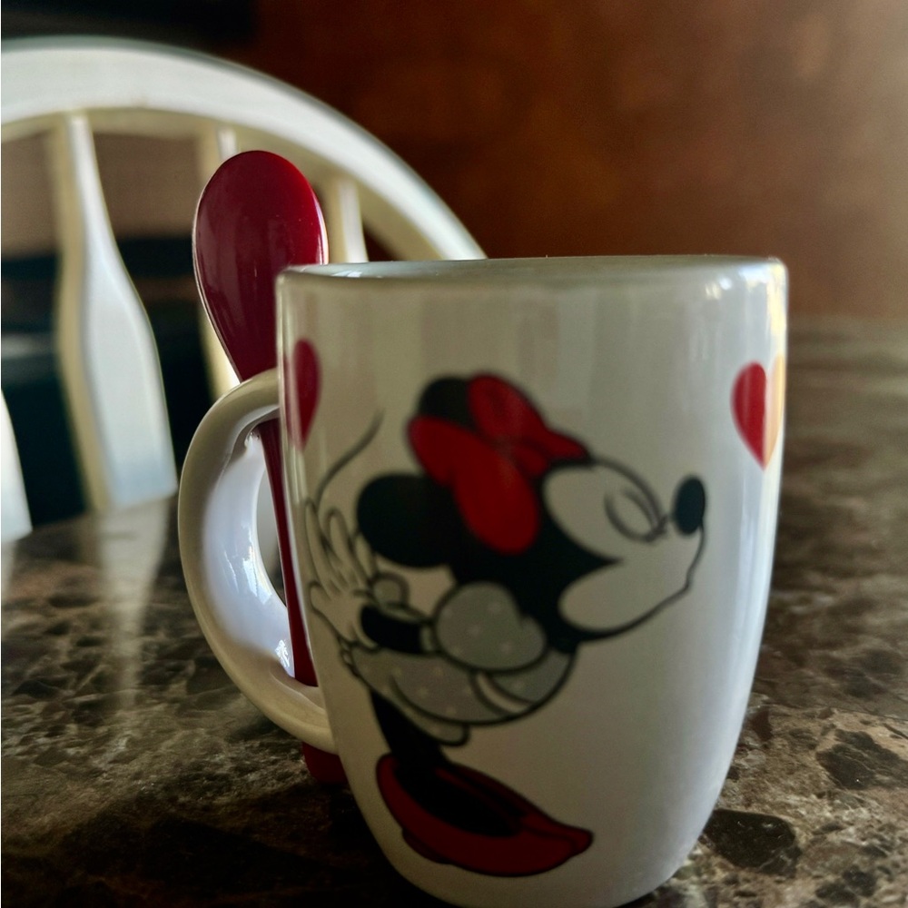 Disney Minnie Mouse Mug with Red Accents